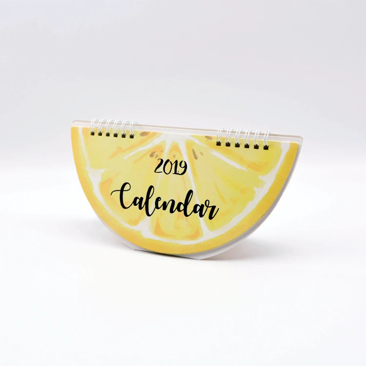 
Promotional Colorful Customized Lemon Design Spiral Desk Calendar 
