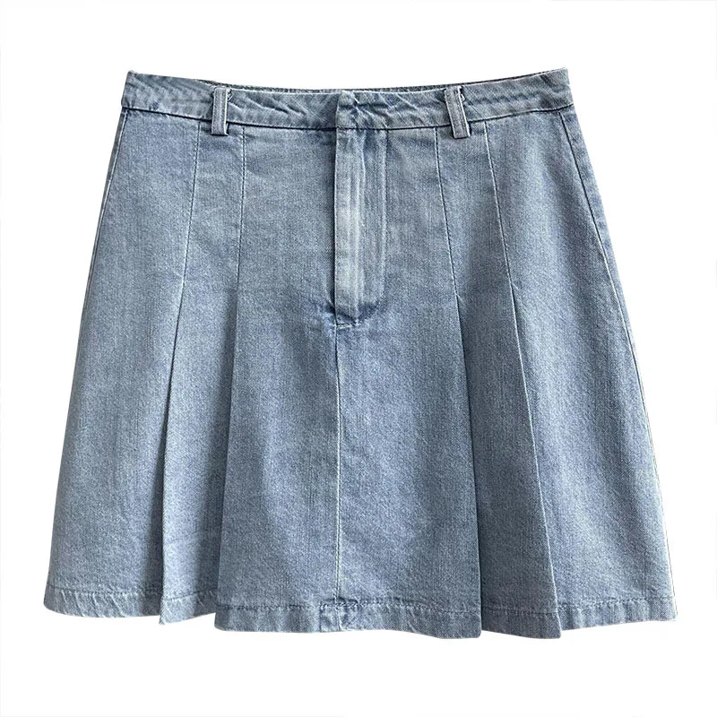 Hot sale high waist sexy denim skirt for women ladies jean mini short cargo skirt with pocket