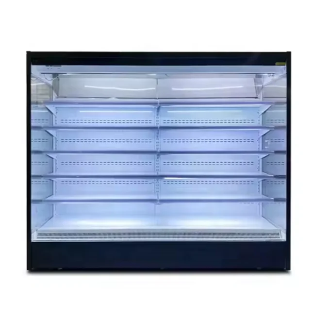 Hot sale display multi decks open chiller cooler refrigerator showcase for Vegetable fruits/cheese/milk