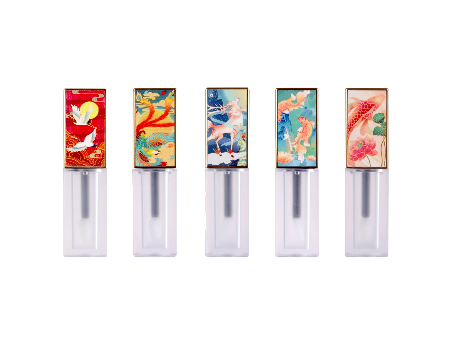 Wholesale Transparent Empty Plastic Lipgloss Tube Packaging