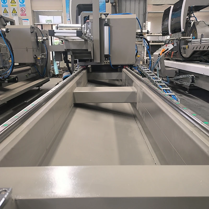 WEIKE CNC 45-градусная двойная режущая пила с алюминиевым профилем прецизионная для дверей и окон
