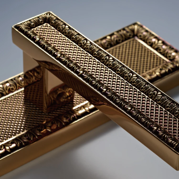 2024 hot selling golden supplier home interior vintage door handle luxury popular model zinc alloy door handle