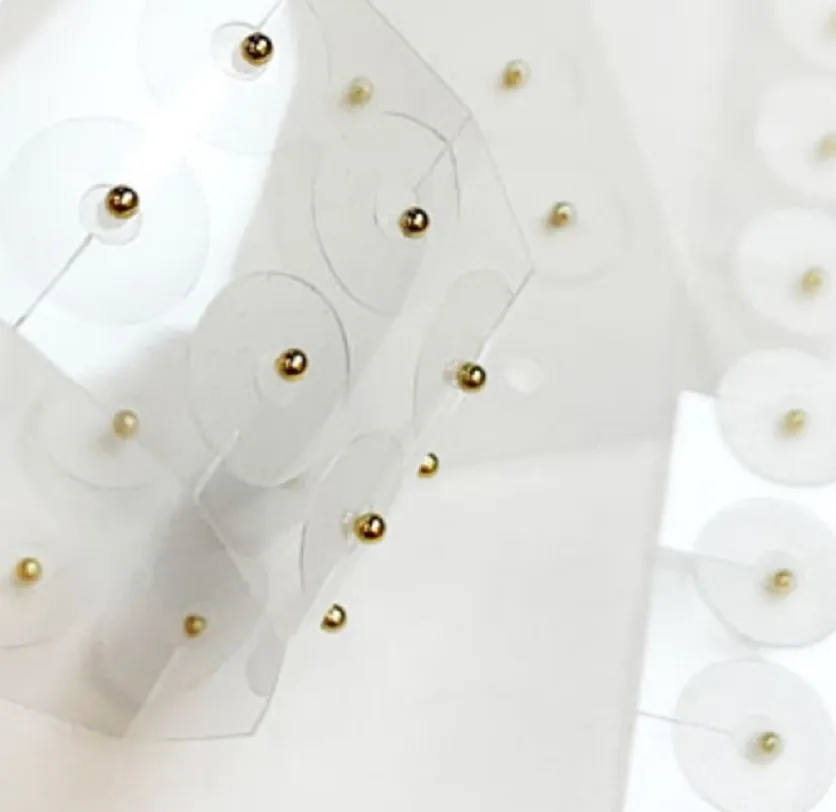 Cloud&Dragon 24Gold Ear Seeds For Acupuncture Therapy Chinese Ear Seeds For Acupuncture Treatment and Therapy With Clear Tape