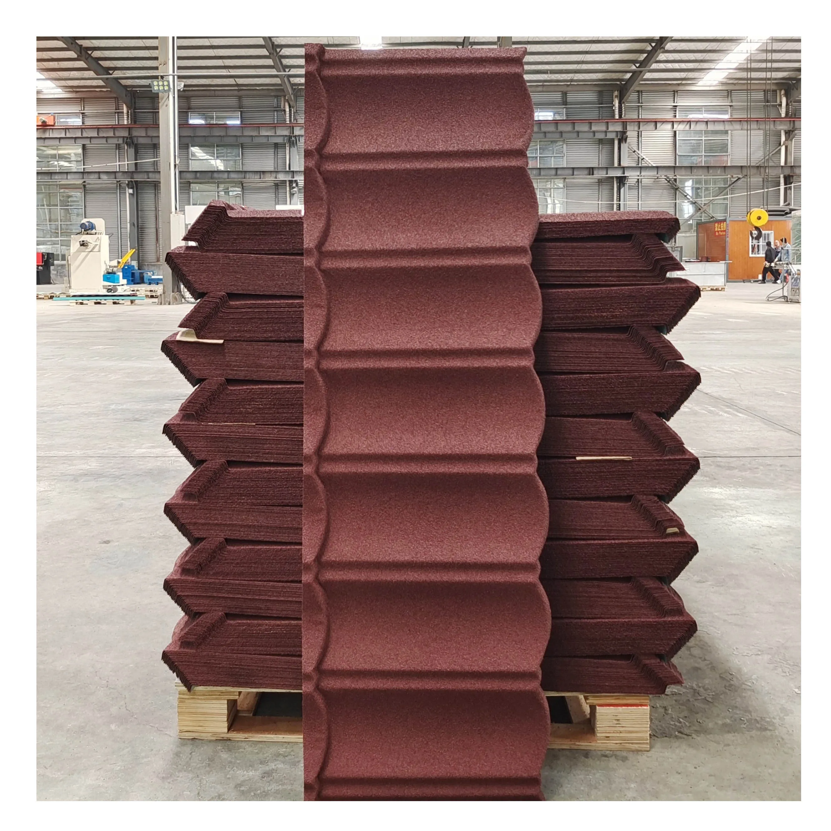Modern Building Materials House Roofing Sheets  Asa Synthetic Resin Stone Coated Metal Roofing Tiles
