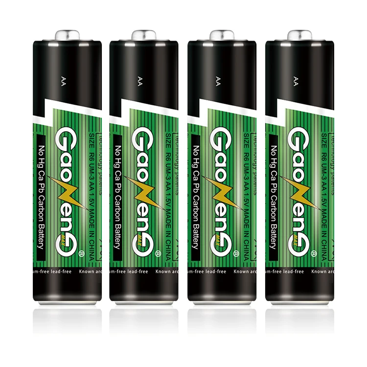 Оптовая продажа, Hg0 % новый, 1,5 в, не перезаряжаемый, срок годности 10 лет, AA R6 AA, карбоновая батарея для игрушек, камера управления