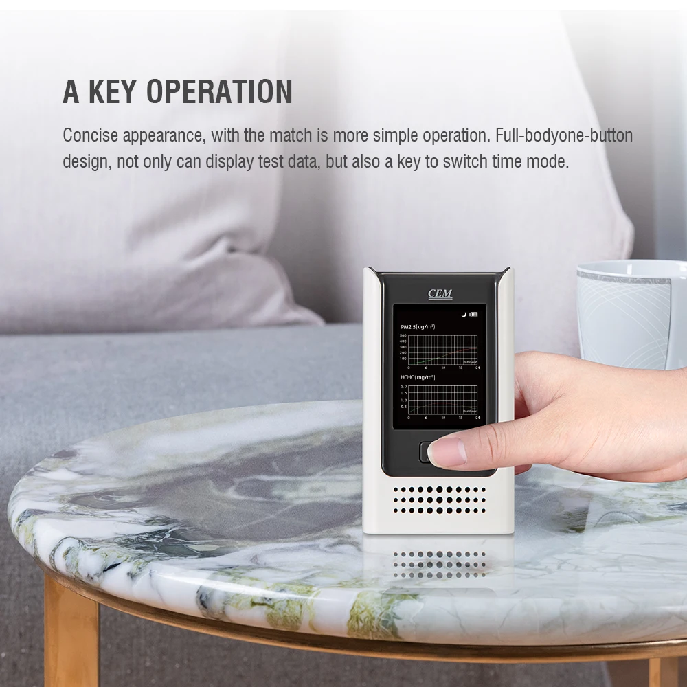 
 CEM PM-122 PM2.5 портативный датчик качества воздуха мониторинг PM2.5/PM10 для ношения в помещении загрязнения воздуха счетчик частиц  