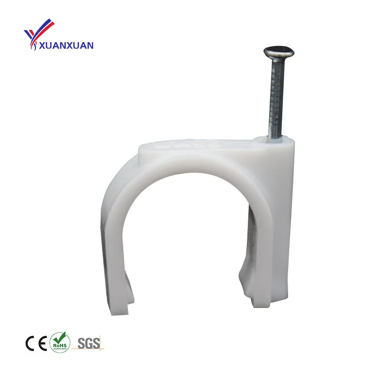 Fire-retardant Wire Fixing Clips And Stable Insalution Round Cable Wire Clips