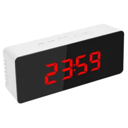 USB-кабель WSY цифровой светодиодный зеркальный будильник с функцией повтора даты
