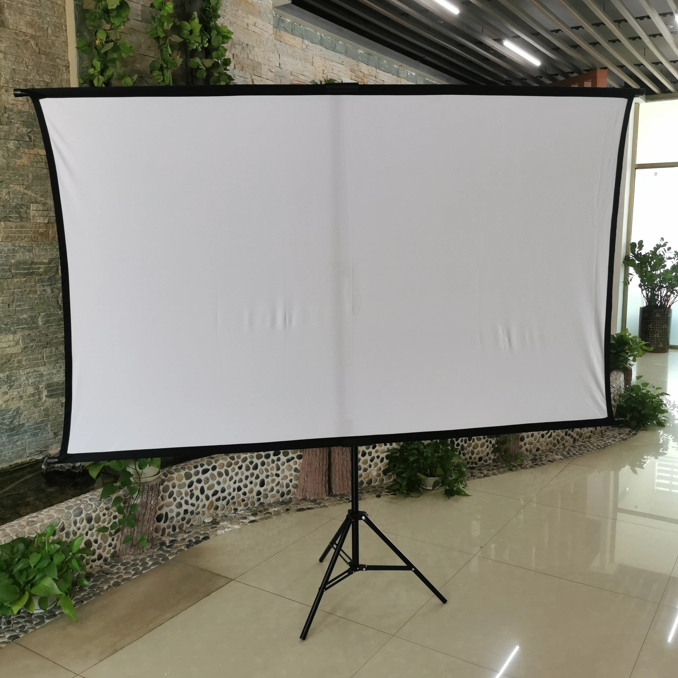 Портативный моторизованный потолочный проектор настенный выдвижной тканевый ручной проекционный экран 16:9 формат