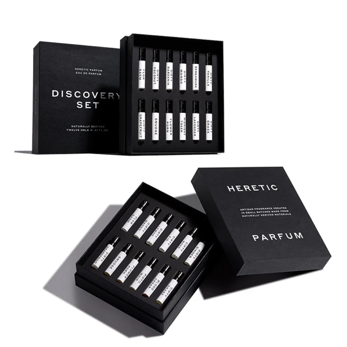 Luxury private label 2oz essential oil paper magnet box gift set perfume essential oil bottle paper box custom essential oil box