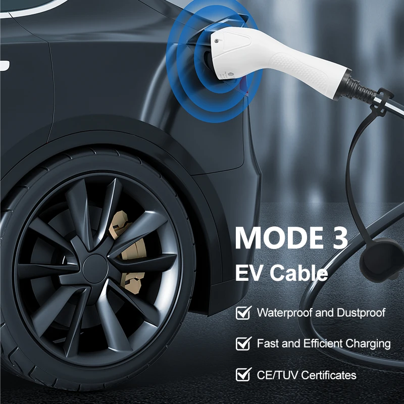 8 м 32A IEC62196 TUV CE сертифицированный Тип 2 to type 2 зарядный кабель для электромобиля портативный EV кабель