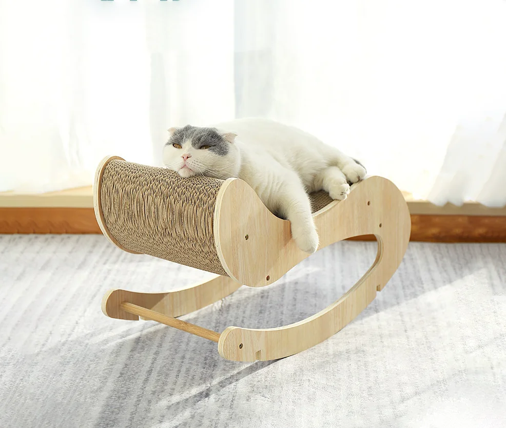 Corrugated cat shaker, solid wood cat scratching board, claws, toy cat supplies