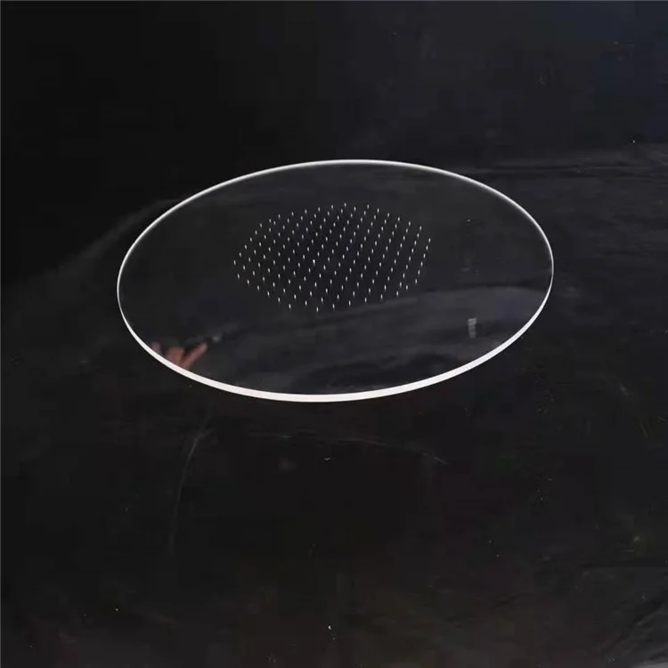 High Transmittance Thin Clear Heat Resistant Transparent Uv Quartz Glass Plate Fused Silica Disk Quartz Plate With Hole