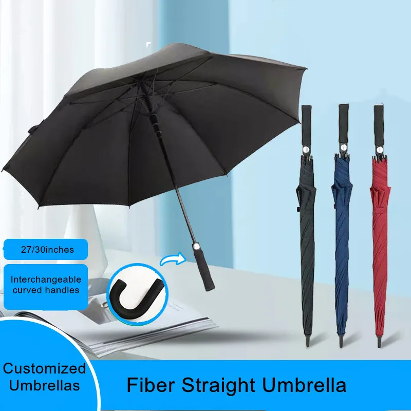 Windproof Golf Umbrella with Automatic Mechanism Oversized Basket Scenery Coverage for 2-3 People for Travel