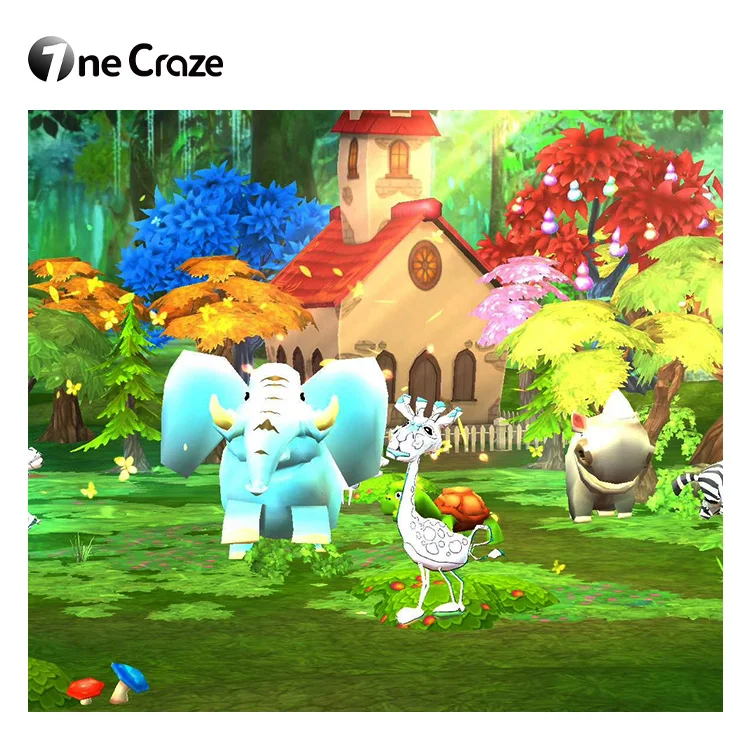 Educational Indoor Interactive Projection AR Scan Style Painting Games Software For Kids