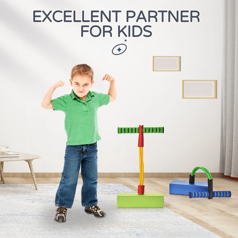 Bemay Toys Foam Pogo Jumper for Kids Fun and Safe Pogo Stick for Toddlers Durable Foam and Bungee Jumper for Ages 3 and up