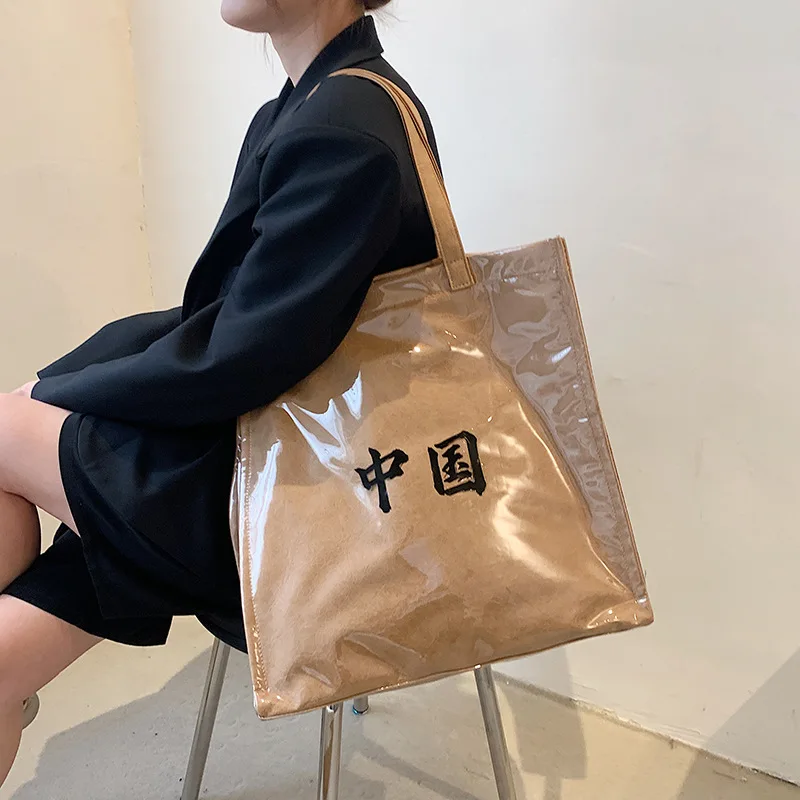 New fashion kraft paper handbag retro manufacturer wholesale custom kraft bag