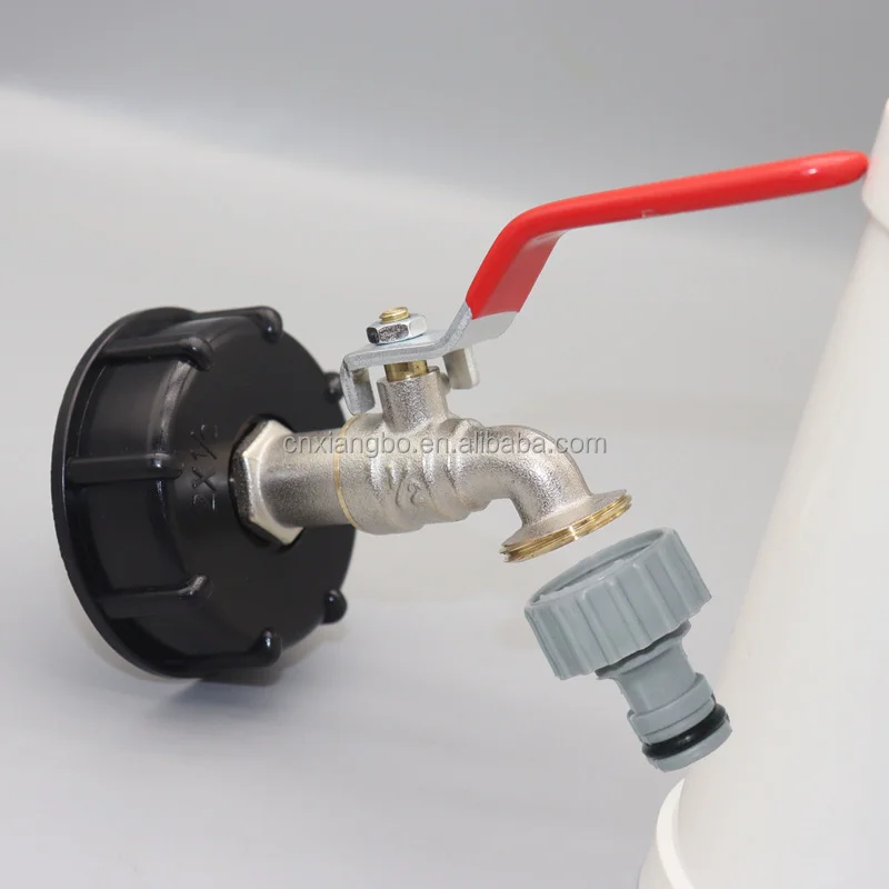 Fittings IBC 1/2 inch faucet hose with brass pacifier head copper connector