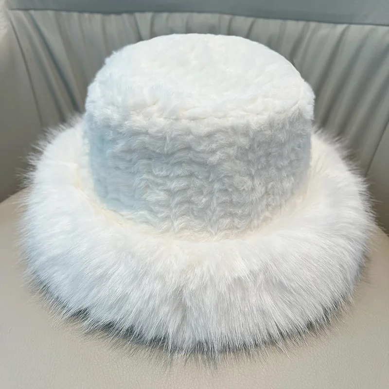 Faux Winter Hat Adults Bucket Hat Fashion Design New Design Warm Lovely Custom Logo Casual Cozy Fuzzy Furry Girl Women Female
