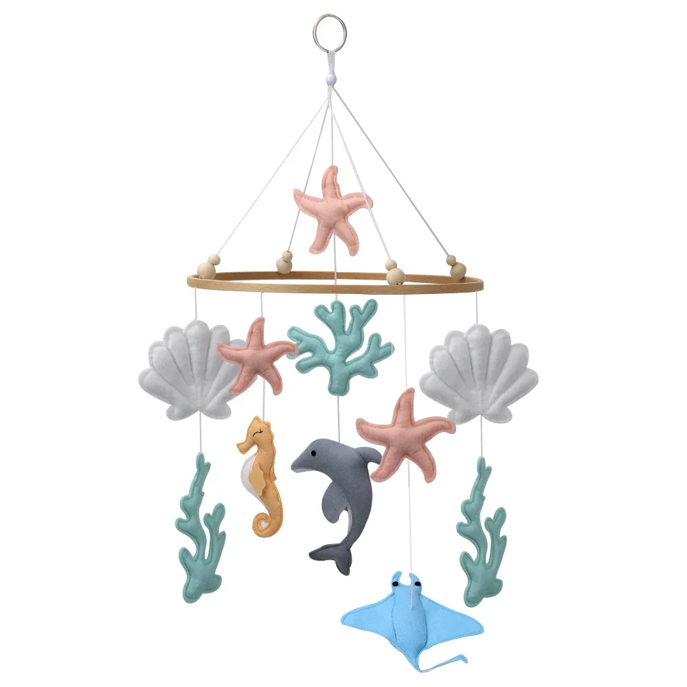 Ocean baby mobile sea themed nursery crib mobile dolphin starfish Coral Shell cot mobile
