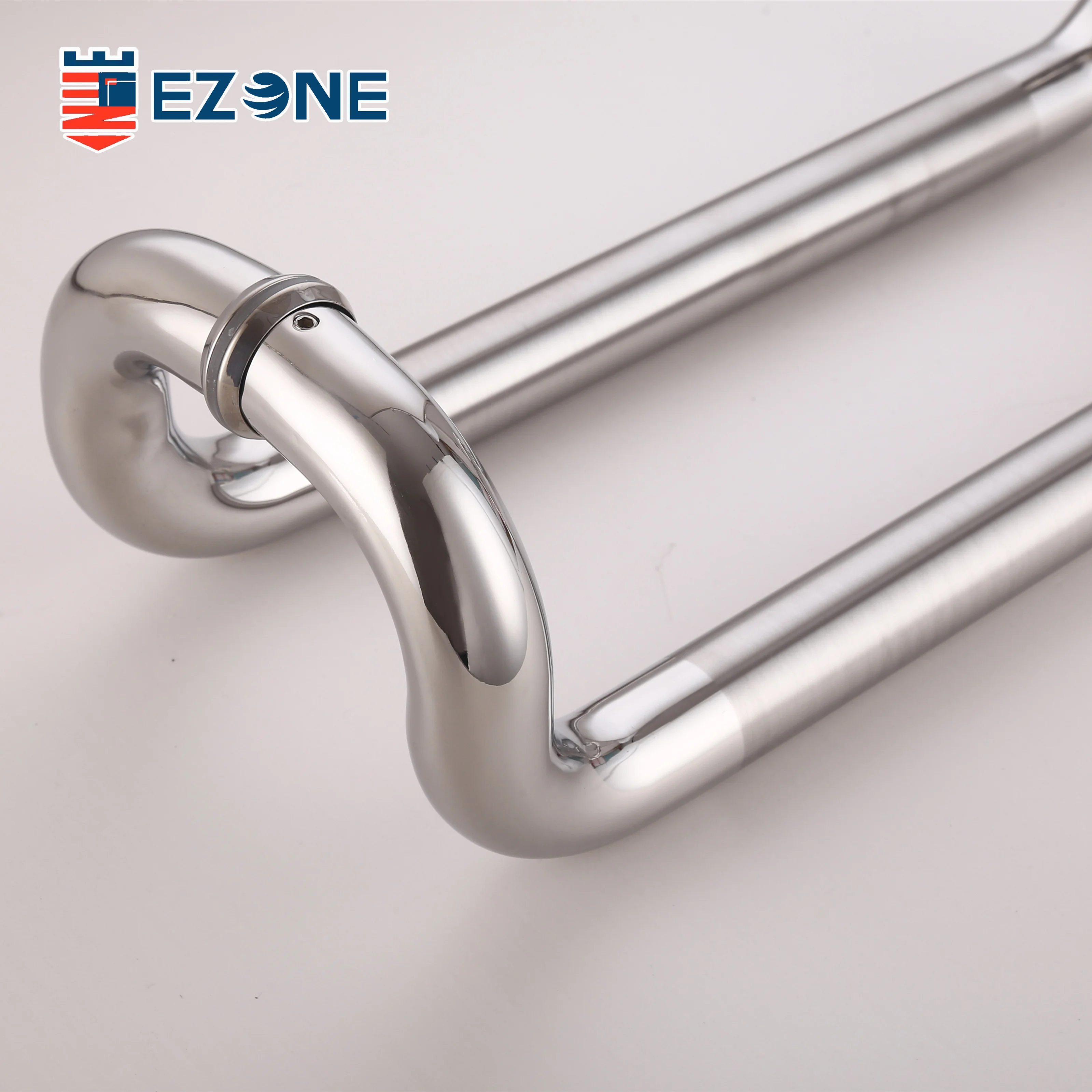 Different size push pull handle offset slant diagonal mounting door handle for hotel glass wooden doors