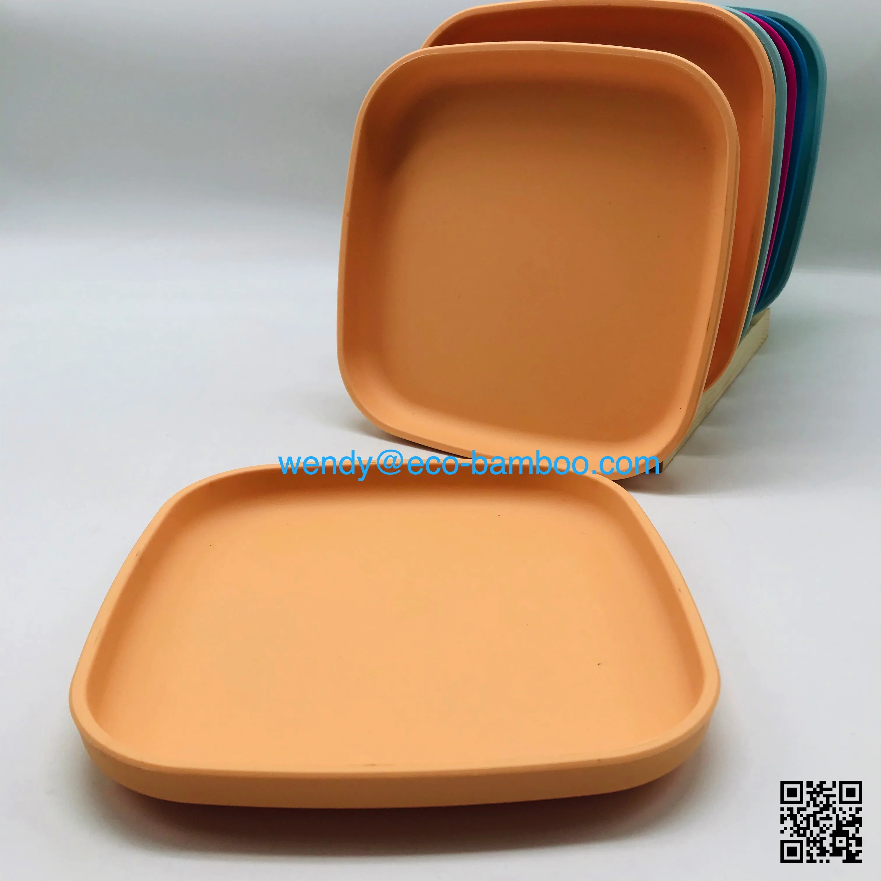 Bamboo fiber Divided Plate for Kids Toddlers Children Baby PLA Dinnerware set BPA Free  plates with dividers