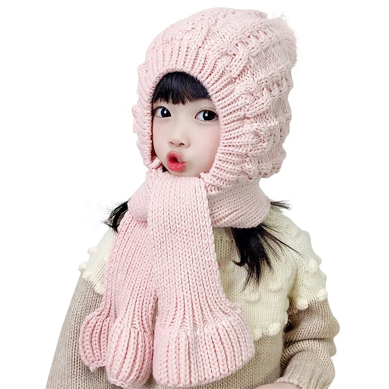 Wholesale Winter crochet baby hats knitted for Infant Boys Girls Kids Neck Warmer hat