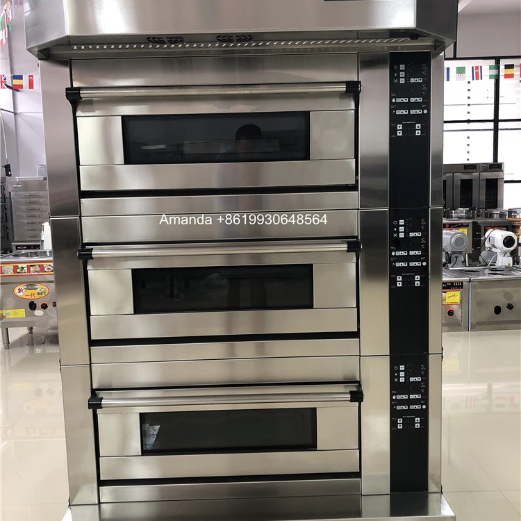 New baking machine single deck 2 tray gas pizza oven