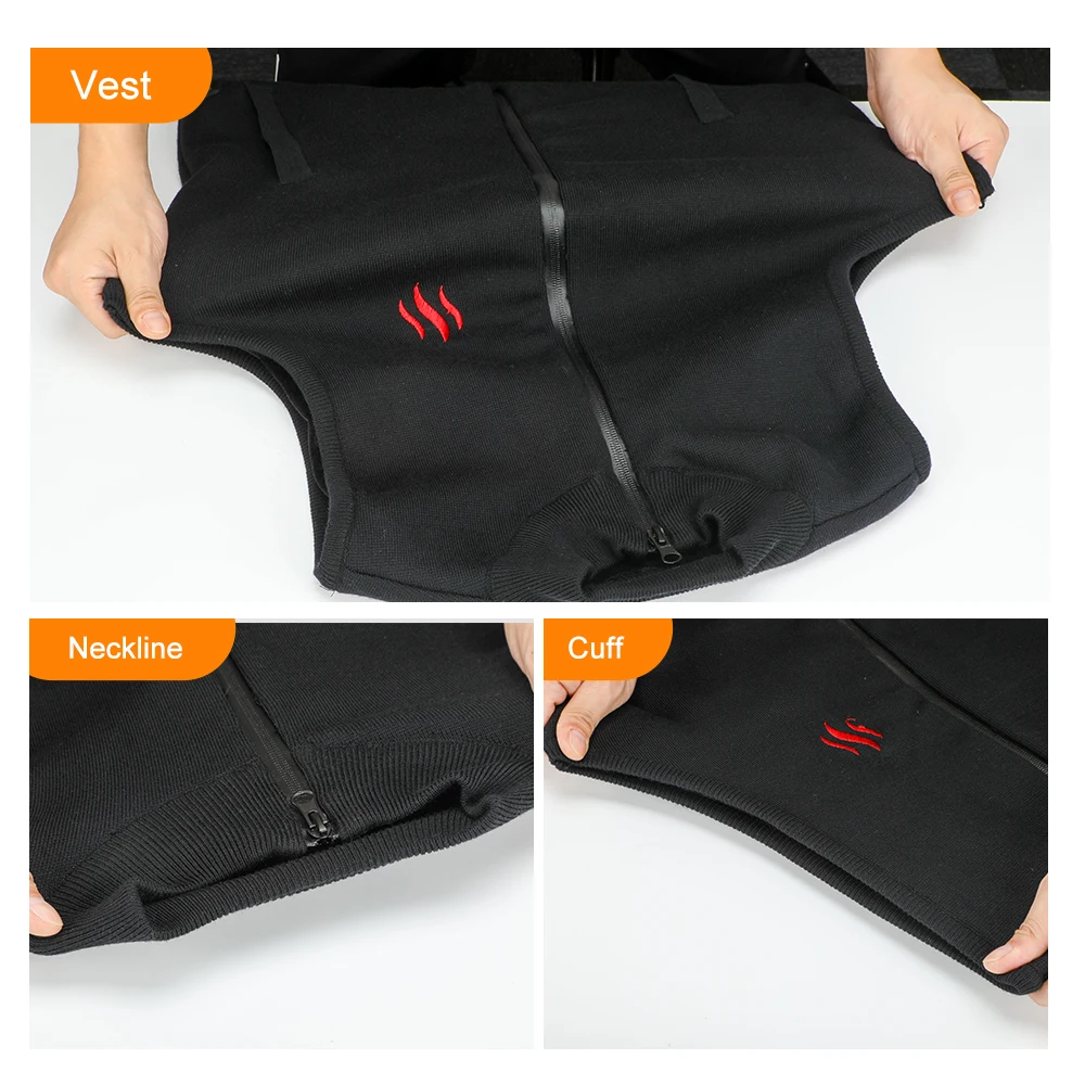 Kotiontech Electric Rechargeable Battery Waistcoat 5 Heating Zones Heated Vest