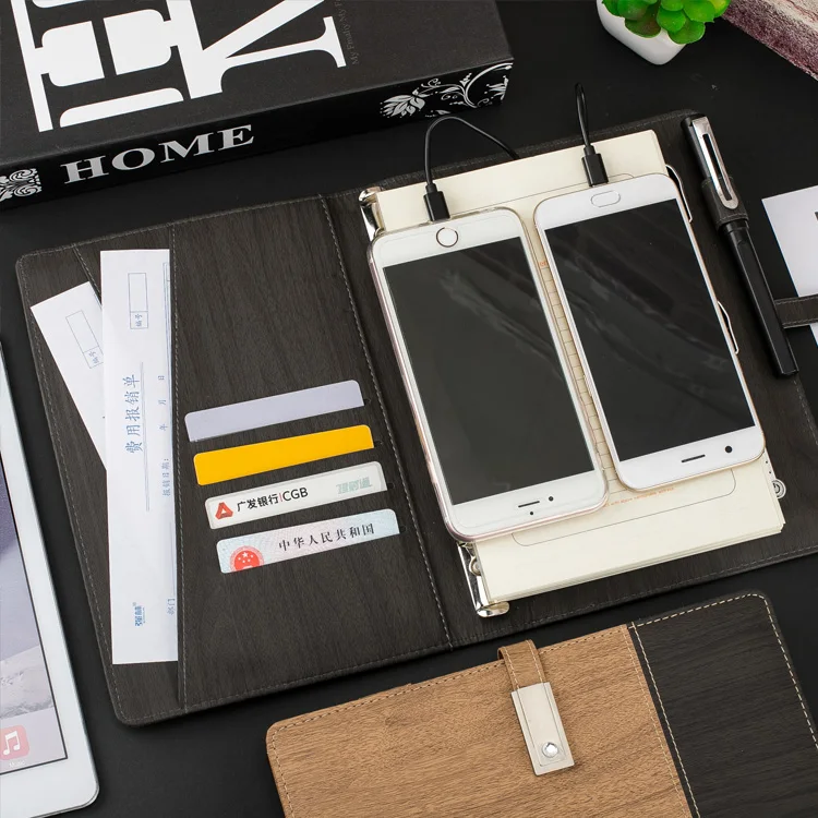 Fashion pen usb pen custom Power Bank Charger Notebook USB Flash Drive Capacity Customized dairy with power bank or flash drive