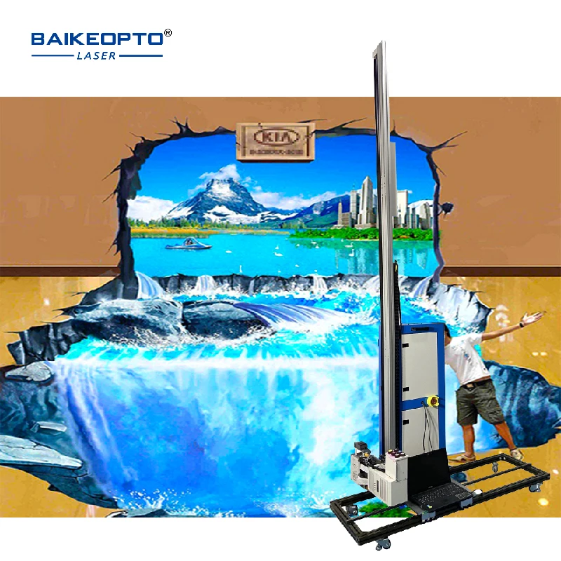 Automatic Wall Floor Printing Machine UV Inkjet 3D Art Printer Machine For Glass Stone Brick Surface