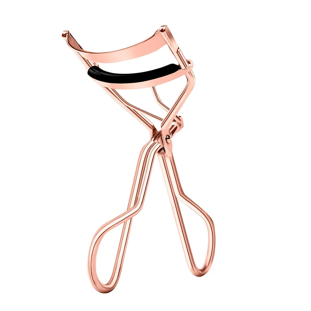 China supplier rose gold stainless steel private label eye curler eyelash curler with silicone pad