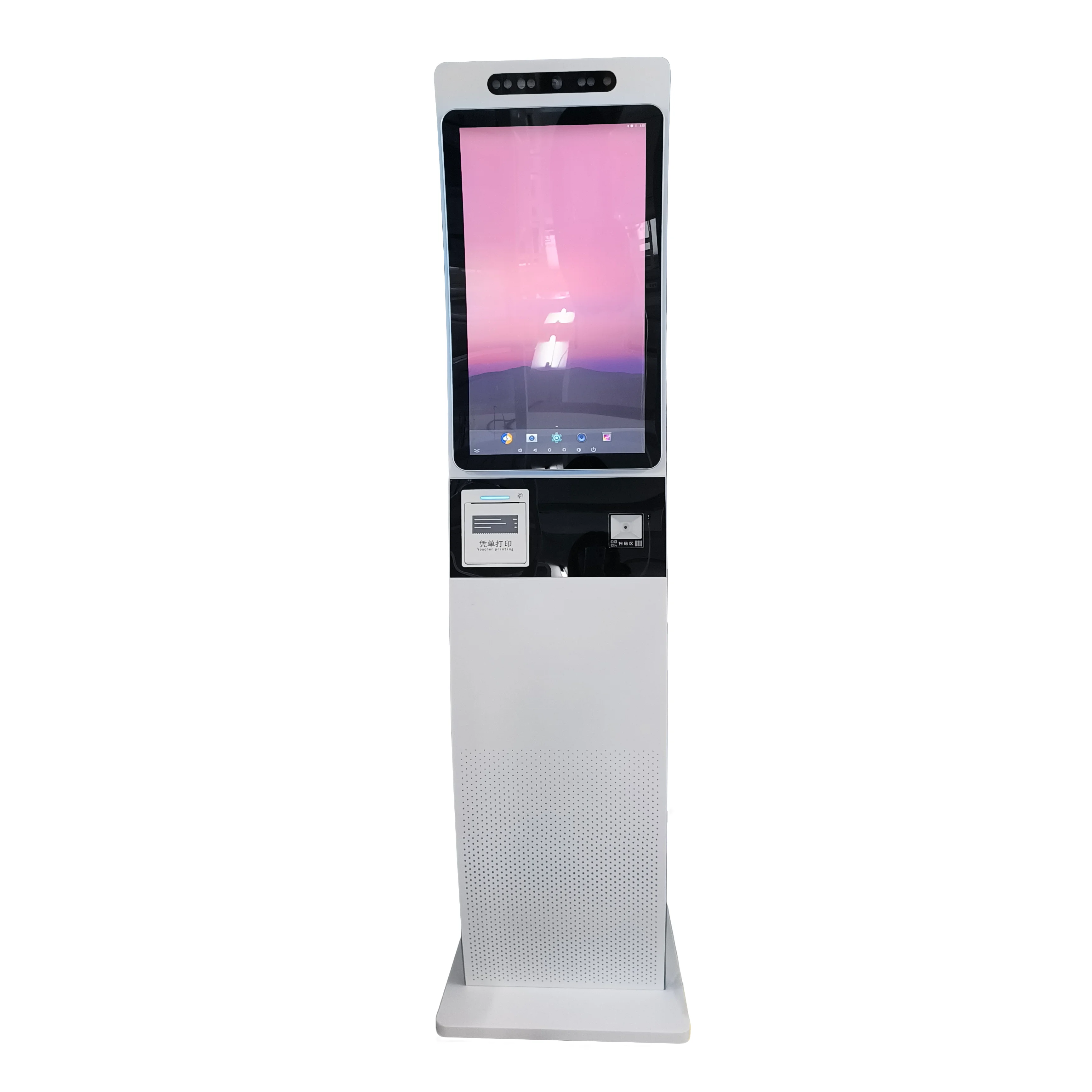 23.6 32 Inch Cuved Screen Bank hosptal Queuing Machine Ticket Printer Number Taking Calling System Queue Management Kiosk