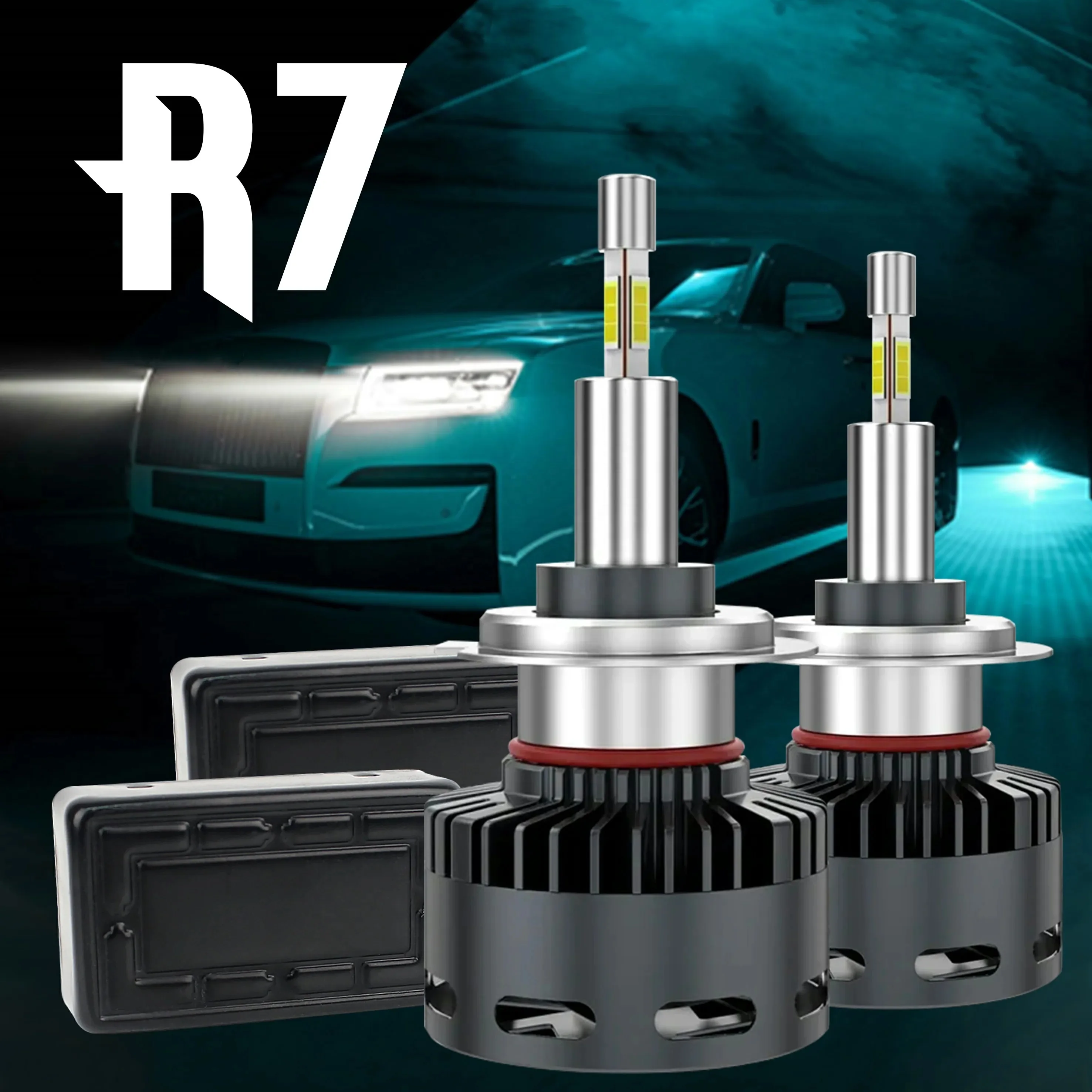 New R7 led headlight bulbs 360 H1 H7 H11 9006 Led Headlights 130W 30000LM canbus Headlamps Led Lights For Nissan