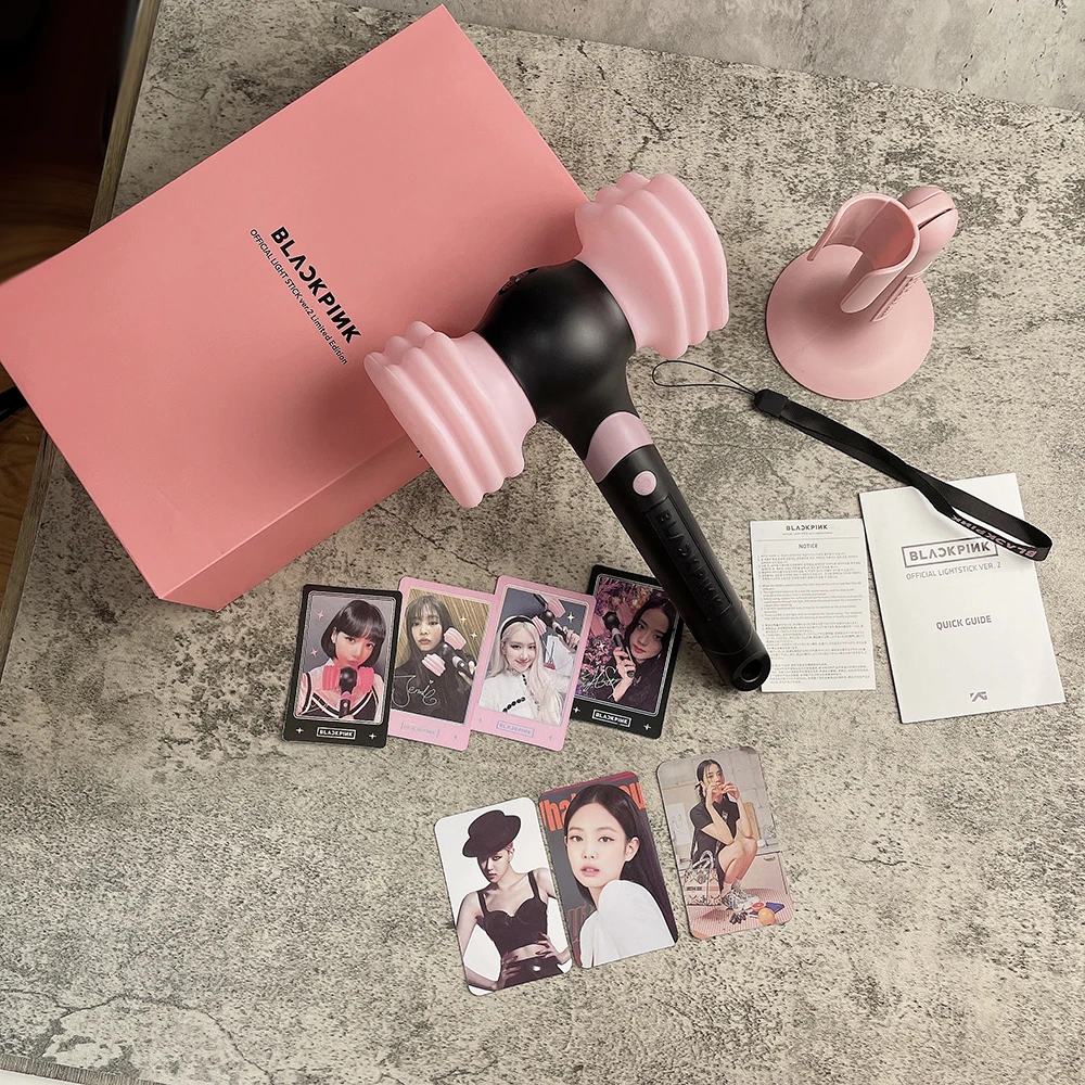 Black Pink Lisa Concert Pink Second Generation Love Hammer Support Lamp Color Change Lightstick