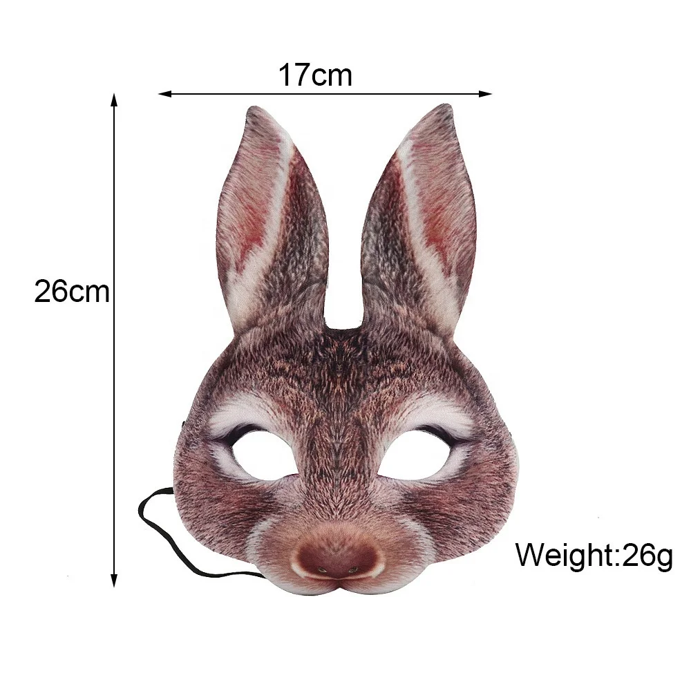 Halloween Kids Party Carnival Cosplay Full Face Animal Rabbit EVA Party Masks