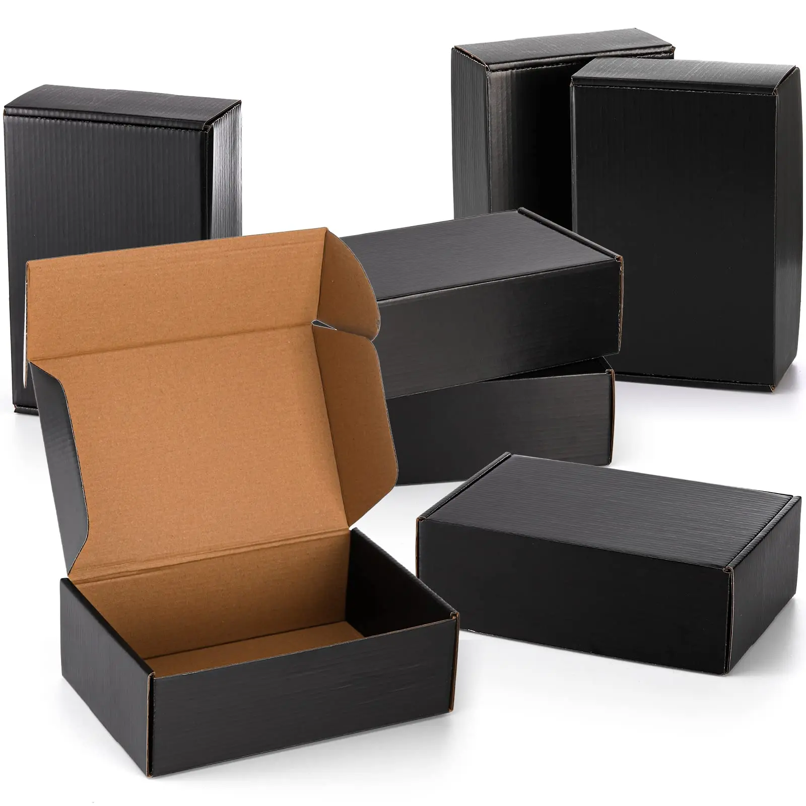 Custom printed cardboard rigid hard magnetic packaging boxes gift box with magnetic lid black folding product boxes