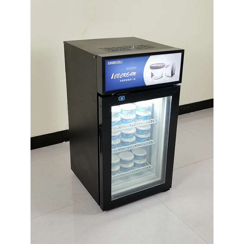 Mini Gelato Showcase Ice Cream Fridge and Freezer for Home or Commercial Refrigeration Equipment