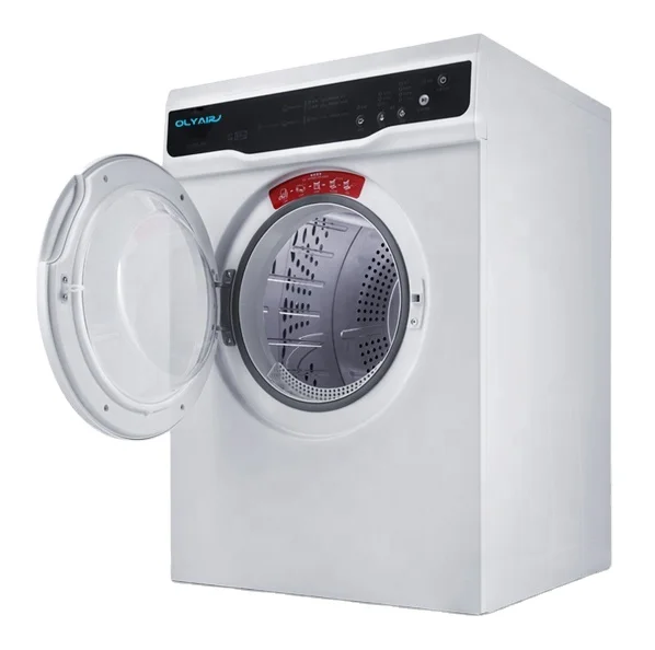 Compact 3Kg air vented dryer machine white color LED display with black door Electronic control