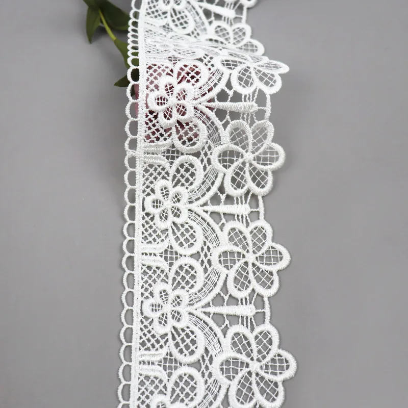 White water-soluble lace 8.5CM wide lace sofa cushions table flags home textile accessories embroidery lace