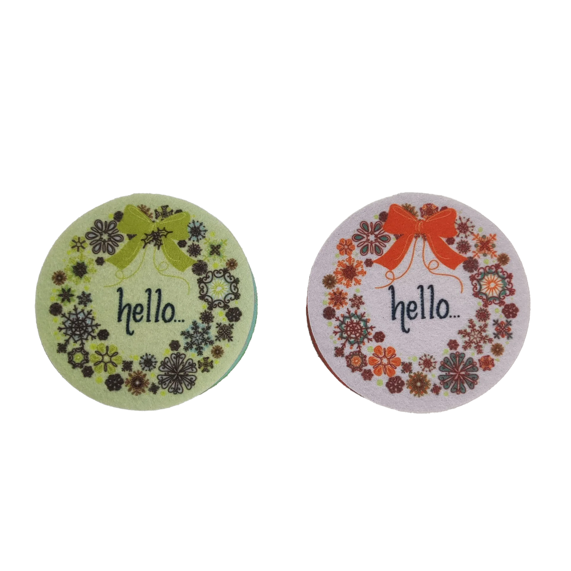 Custom  Reusable Kitchen Scrub Sponge Dish Cloths Pot Wipe Scouring Pad Dishwashing Sponges Cartoon Compressed Sponges