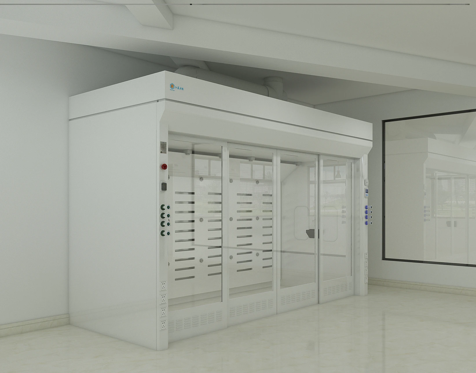 Acid resistant material walk in chemical fume hood  cupboard  lab equipment for schools