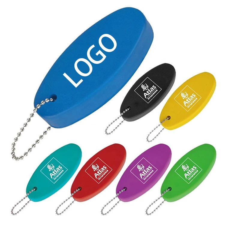 Hot Sale Customize Logo Promotional Business Gifts & Crafts Souvenir PU Eva Light Foam Floating Keychain Keyring