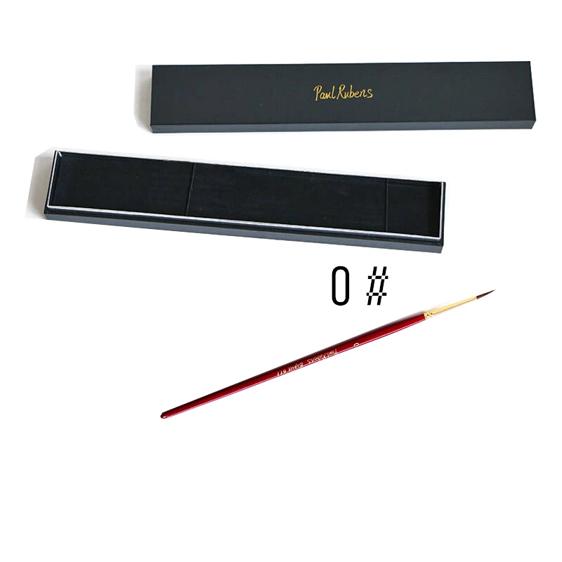 Paul Rubens Red Watercolor Brush Pen Professional Gift Box Cow Ear and Animal Hair Drawing Tools Art Supplies for Artist L611-0#