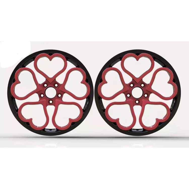 19 inch 5x112 5x114 heart shape forged alloy wheels car rims
