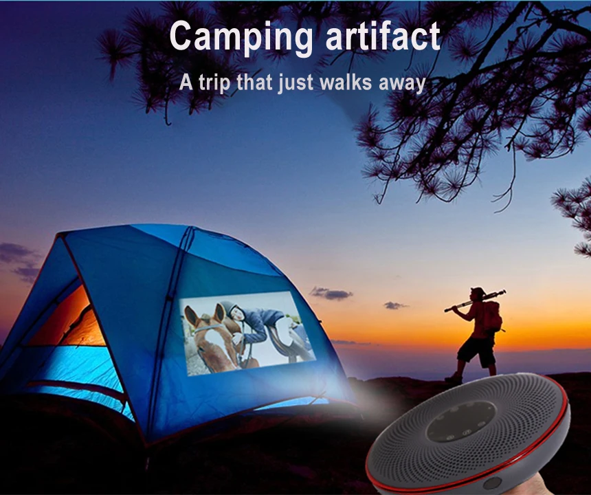 
2021 Android U3 Customized Galaxy Portable DLP Smart Projector Mini Outdoor Use Built in Speakers Home Theater Video Projector 