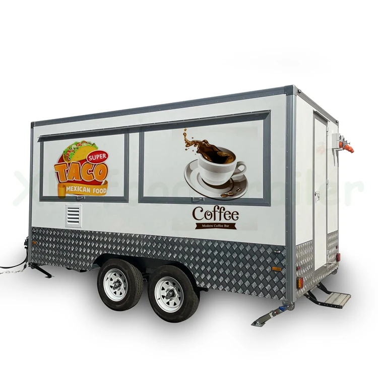 New Standard Mobile Food Taco Truck Trailer Modern for Coffee Tiajuana Mexico Sweeets in Australia 2024 Fruit Vending Machine
