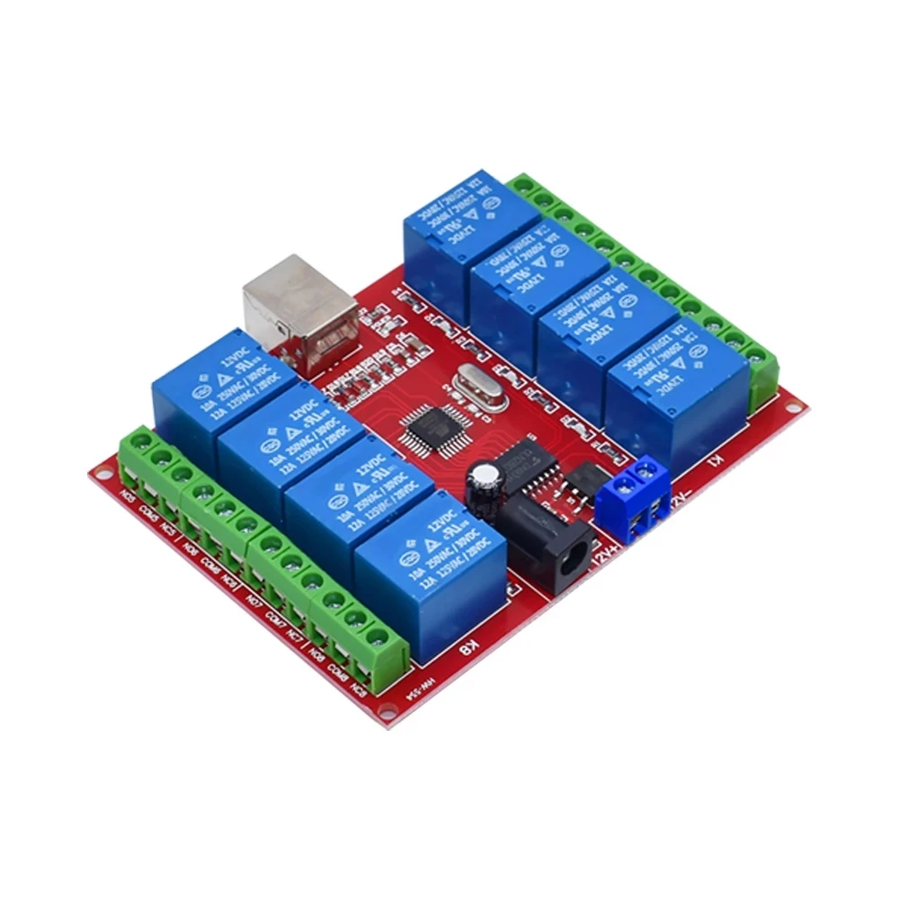 WGZX 5V 12V 1 2 4 8 Channel USB Relay Control Switch Programmable Computer For Smart Home PC Intelligent ler