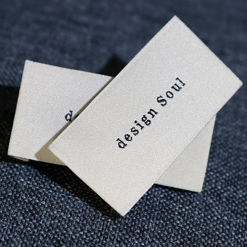 clothing accessories logo customized Low MOQ Woven mark creative high quality labels decorative fabric labels collar label