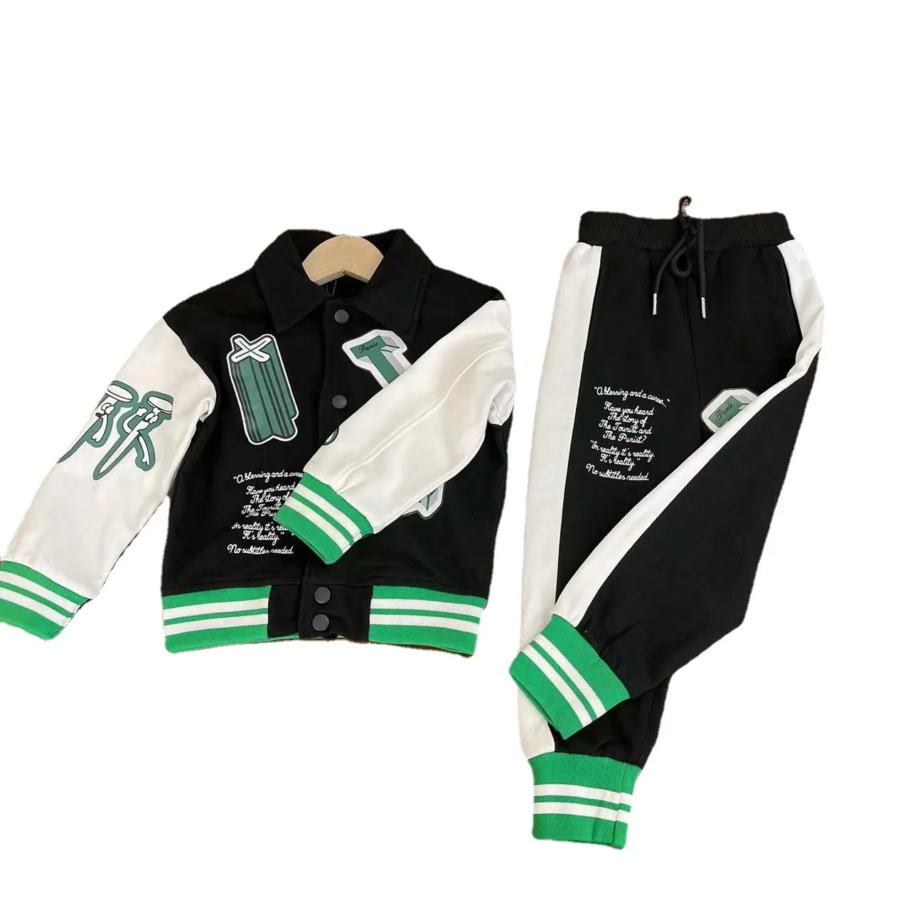 Children Winter Warm Coats Kids Jacket Clothes Boy Girl Wool Jackets Coat 4 -14 Years Sweatshirt Pants Matching Suit